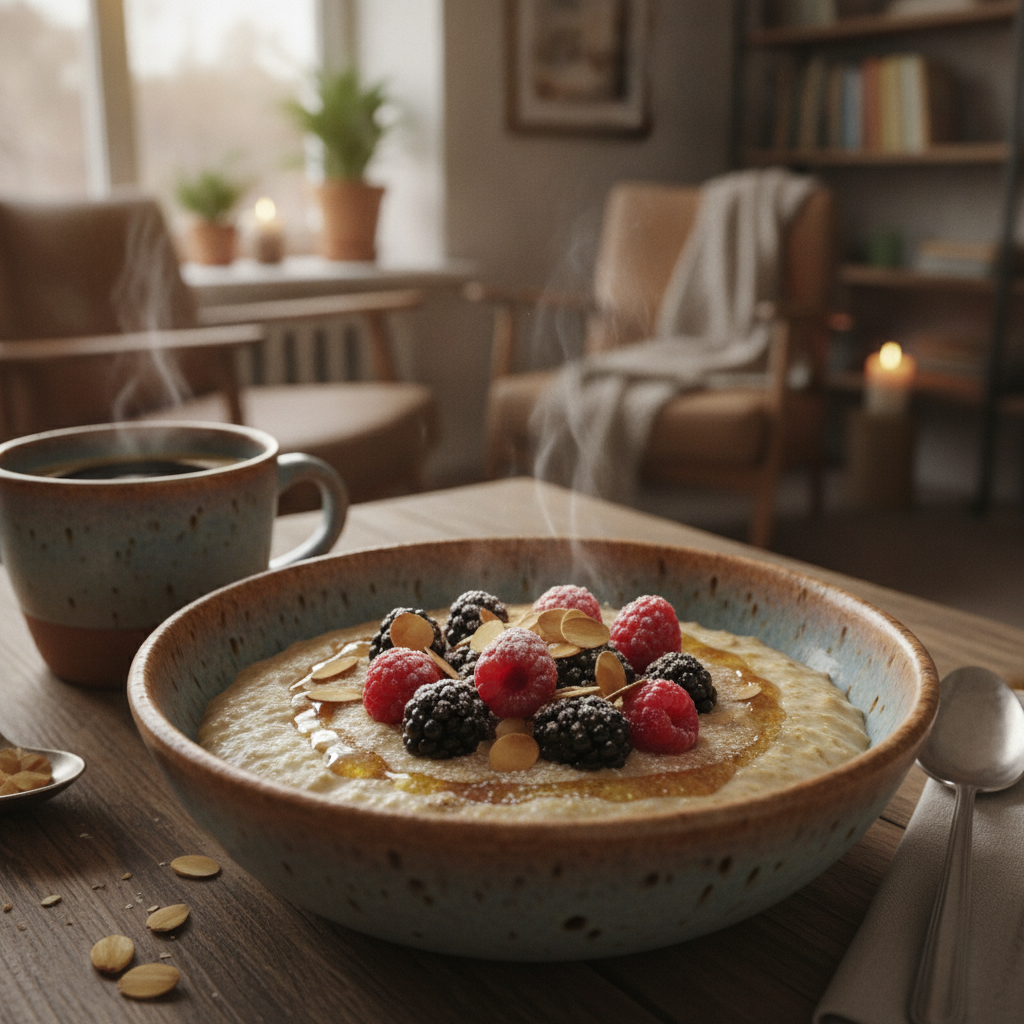 Haferbrei mit saisonalen Beeren